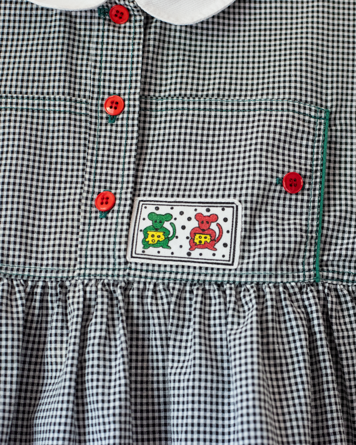 Checked dress with mice | 3-4 years