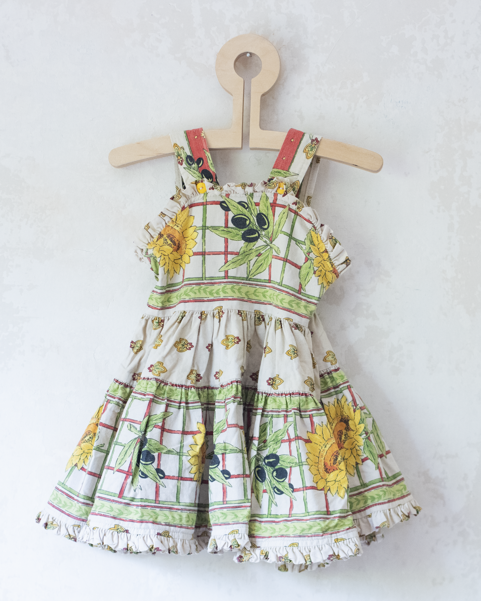 שמלת קיץ עם זיתים וחמניות | 12-18 חודשים