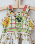 שמלת קיץ עם זיתים וחמניות | 12-18 חודשים