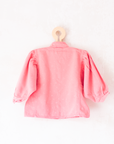 חולצה ורודה ארוכה עם שרוולים רחבים | 18-24 חודשים