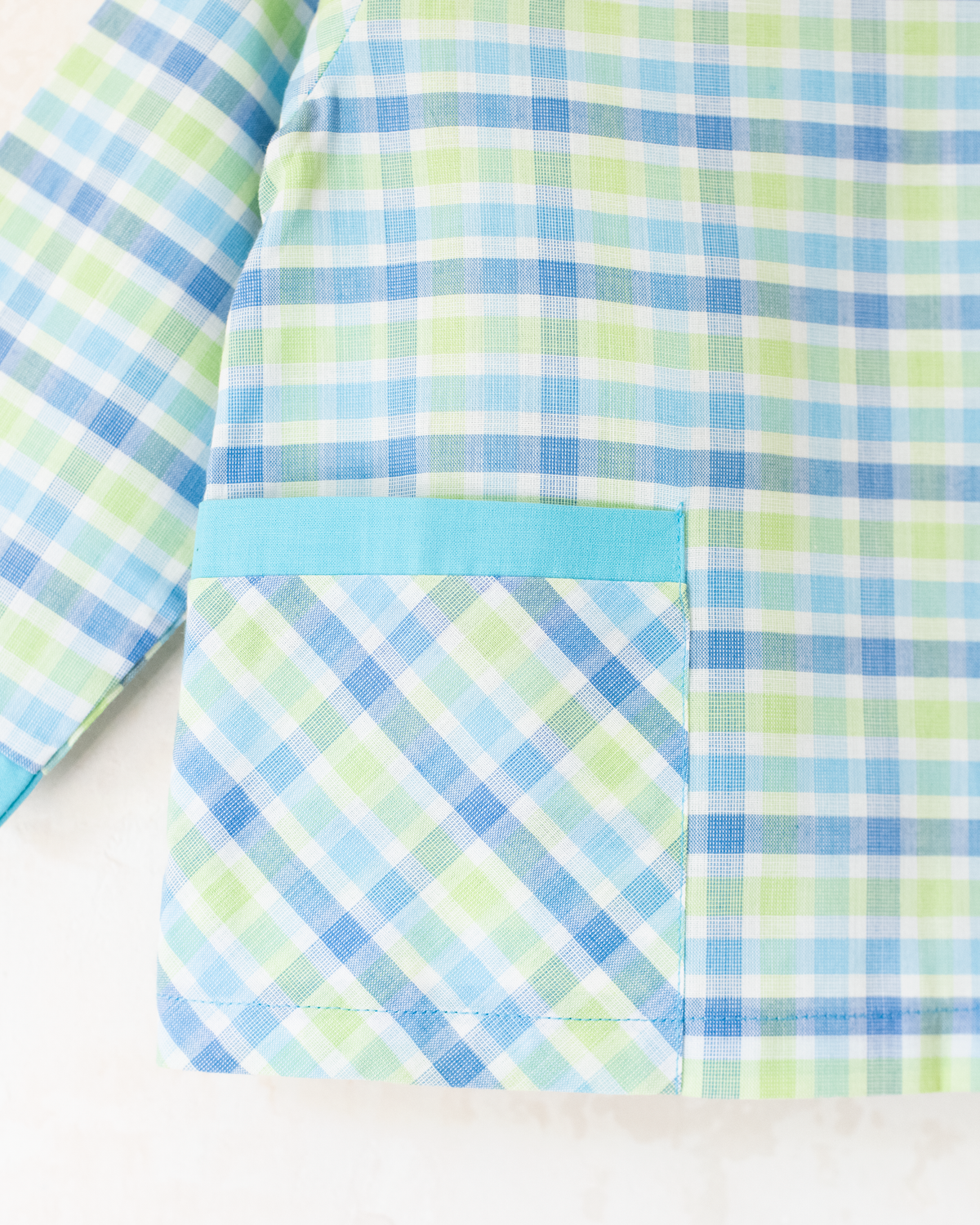 Romantic blue plaid shirt | French deadstock from the 70s | 2-3 years