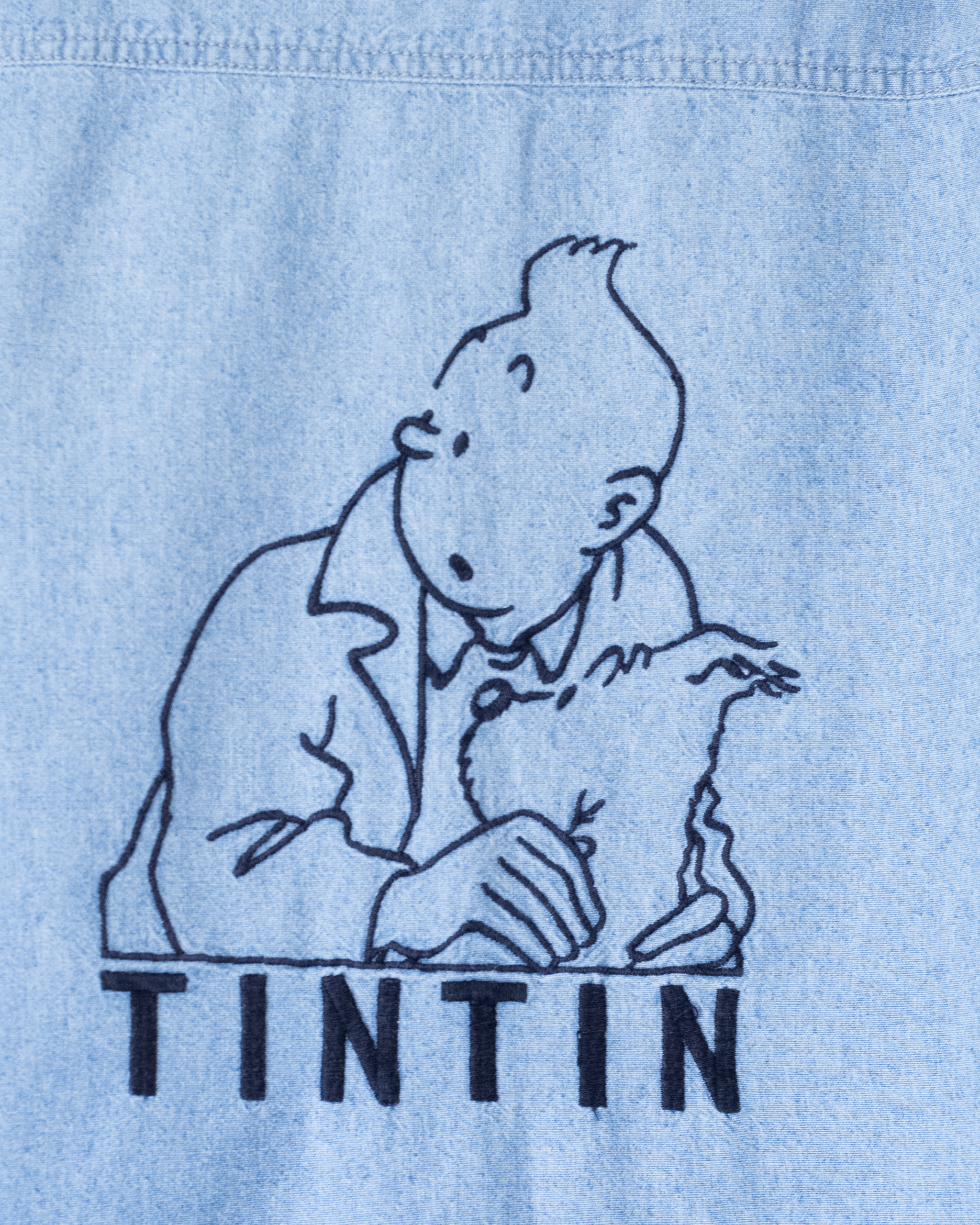 חולצת ג׳ינס ארוכה עם טינטין | 6-7 שנים