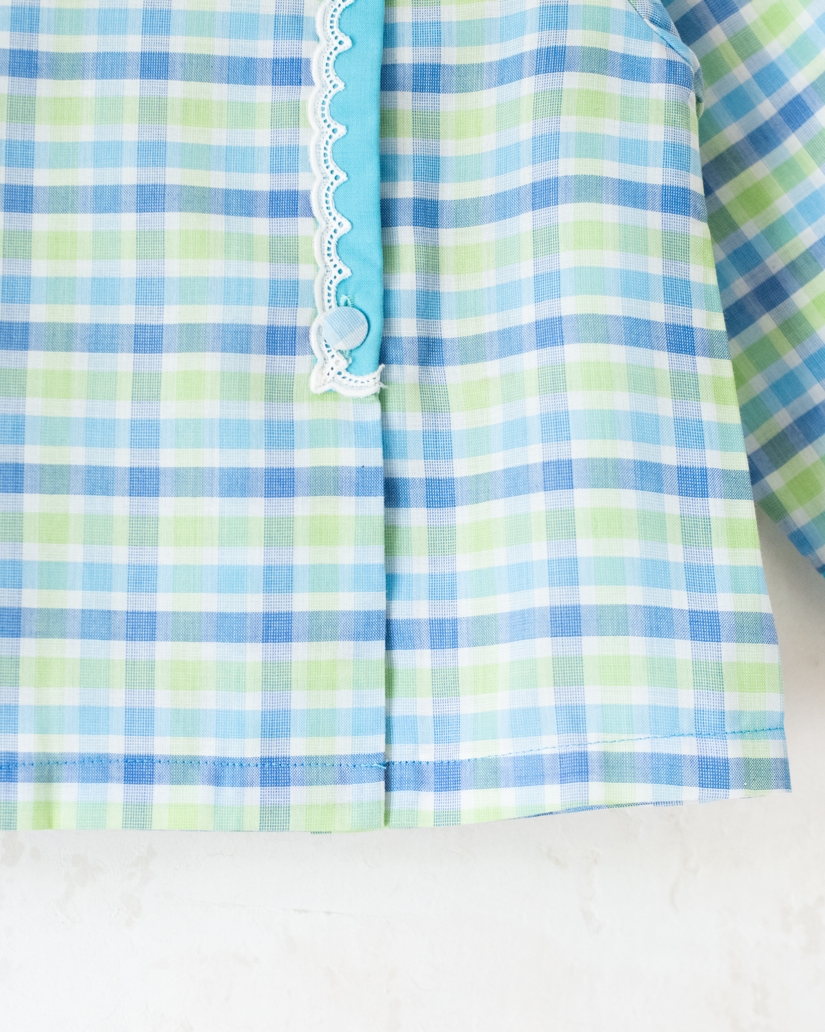 Romantic blue plaid shirt | French deadstock from the 70s | 2-3 years
