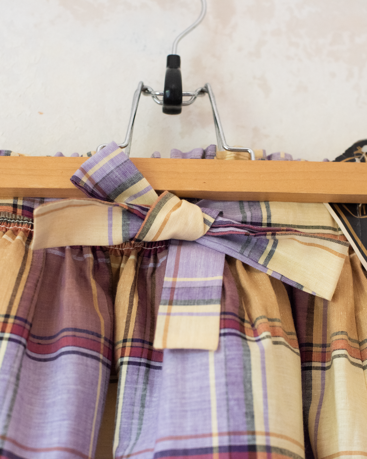 Beautiful plaid skirt | French deadstock from the seventies | 6-7 years