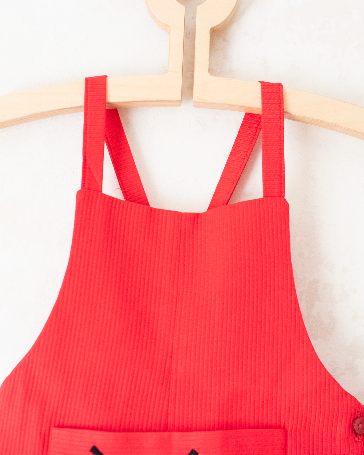 Red overalls with a drum | Deadstock from the Sixties | 2-3 years