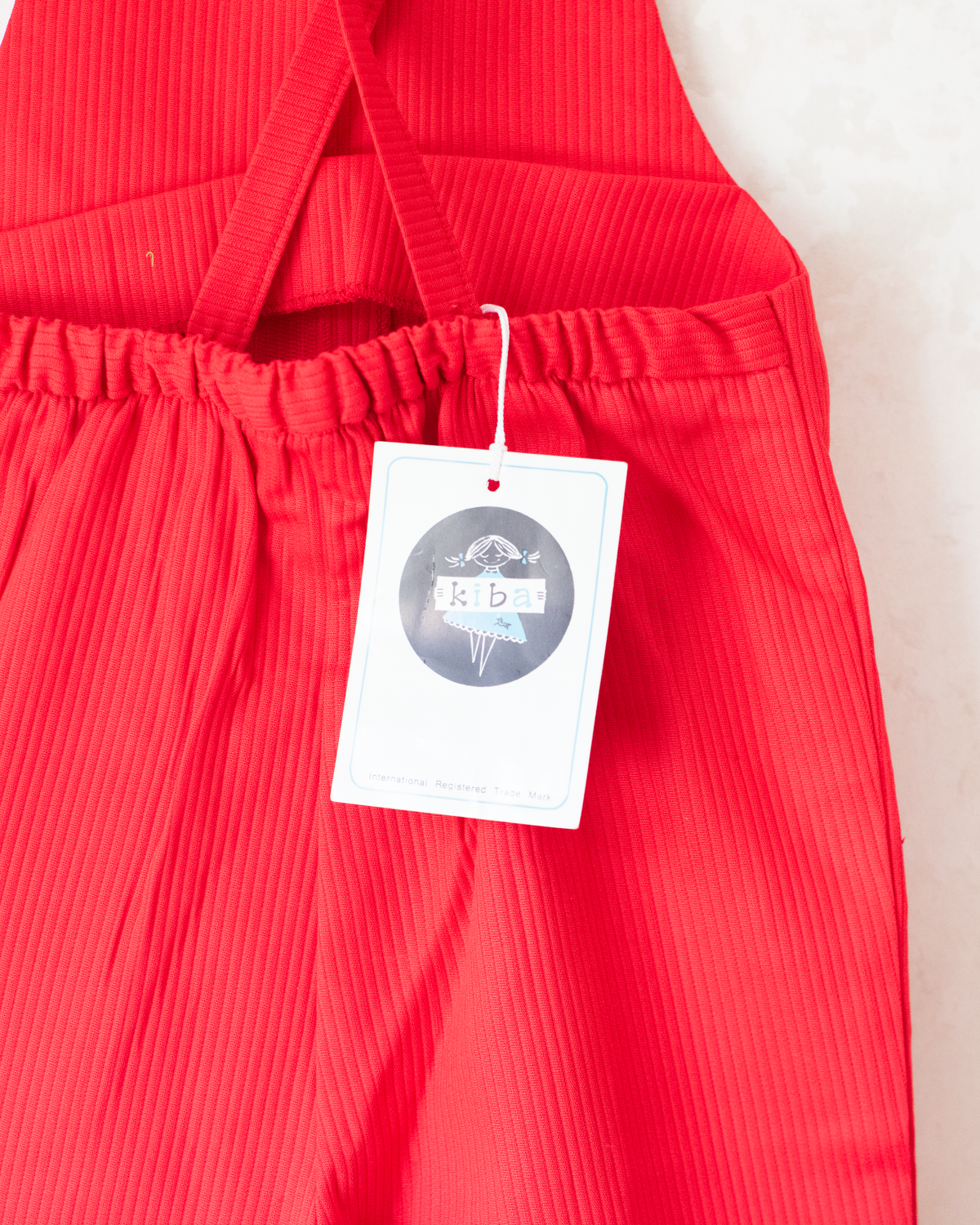 Red overalls with a drum | Deadstock from the Sixties | 2-3 years