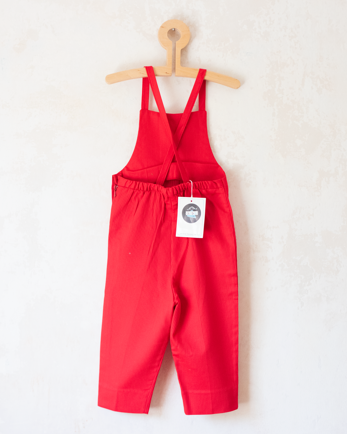 Red overalls with a drum | Deadstock from the Sixties | 2-3 years