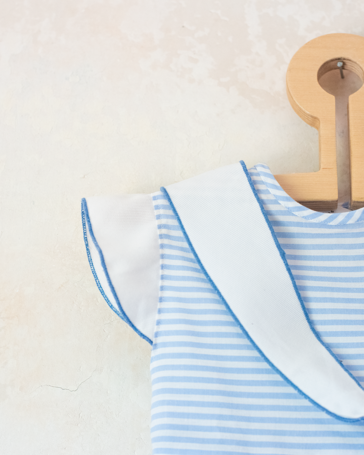 Striped dress with embroidered sailboat | 2-3 years