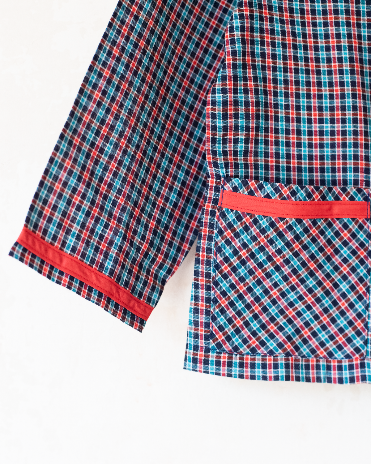 Long plaid shirt with pockets | French deadstock | 3-4 years