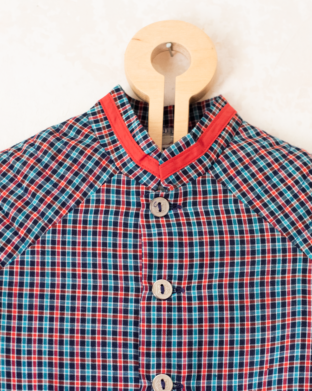 Long plaid shirt with pockets | French deadstock | 3-4 years