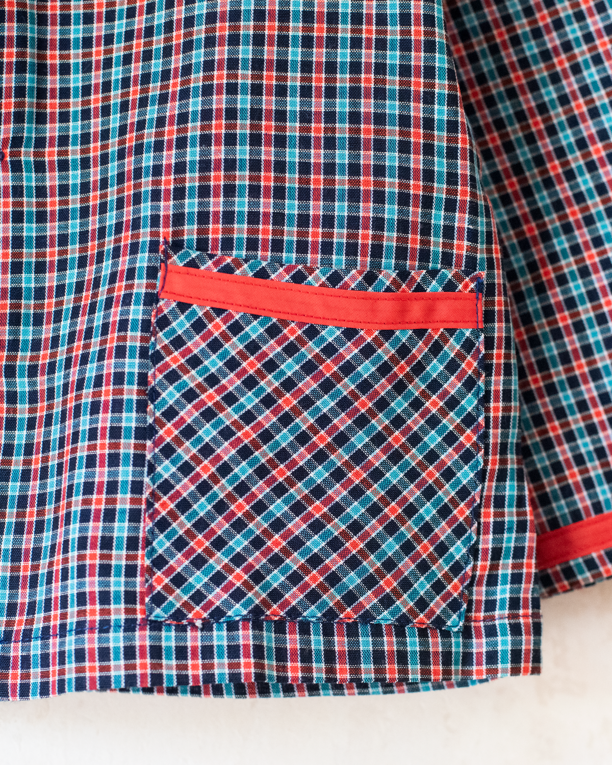 Long plaid shirt with pockets | French deadstock | 3-4 years