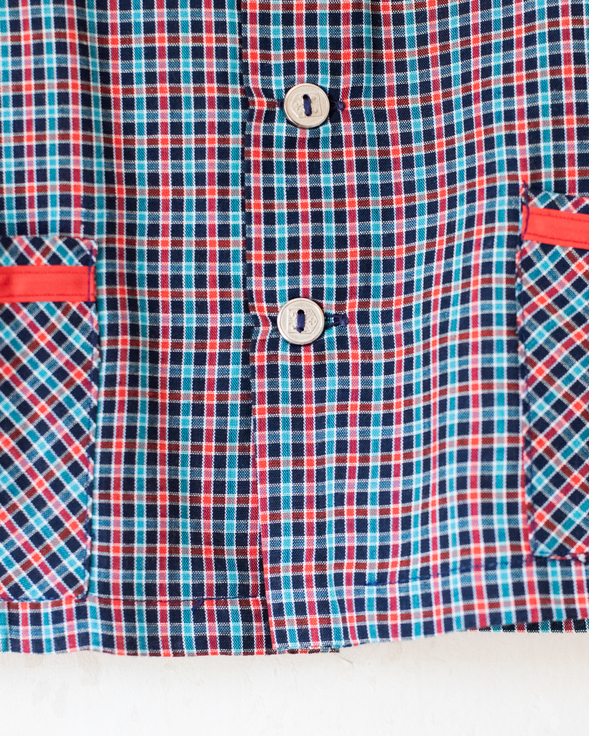 Long plaid shirt with pockets | French deadstock | 3-4 years