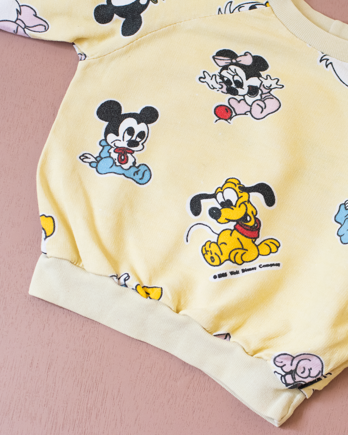 Yellow sweatshirt with Disney characters | 6-9 months