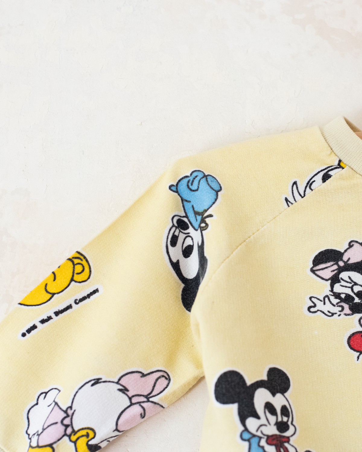 Yellow sweatshirt with Disney characters | 6-9 months