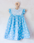 שמלה בצבע תכלת עם שחפים | 12-18 חודשים