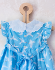 שמלה בצבע תכלת עם שחפים | 12-18 חודשים