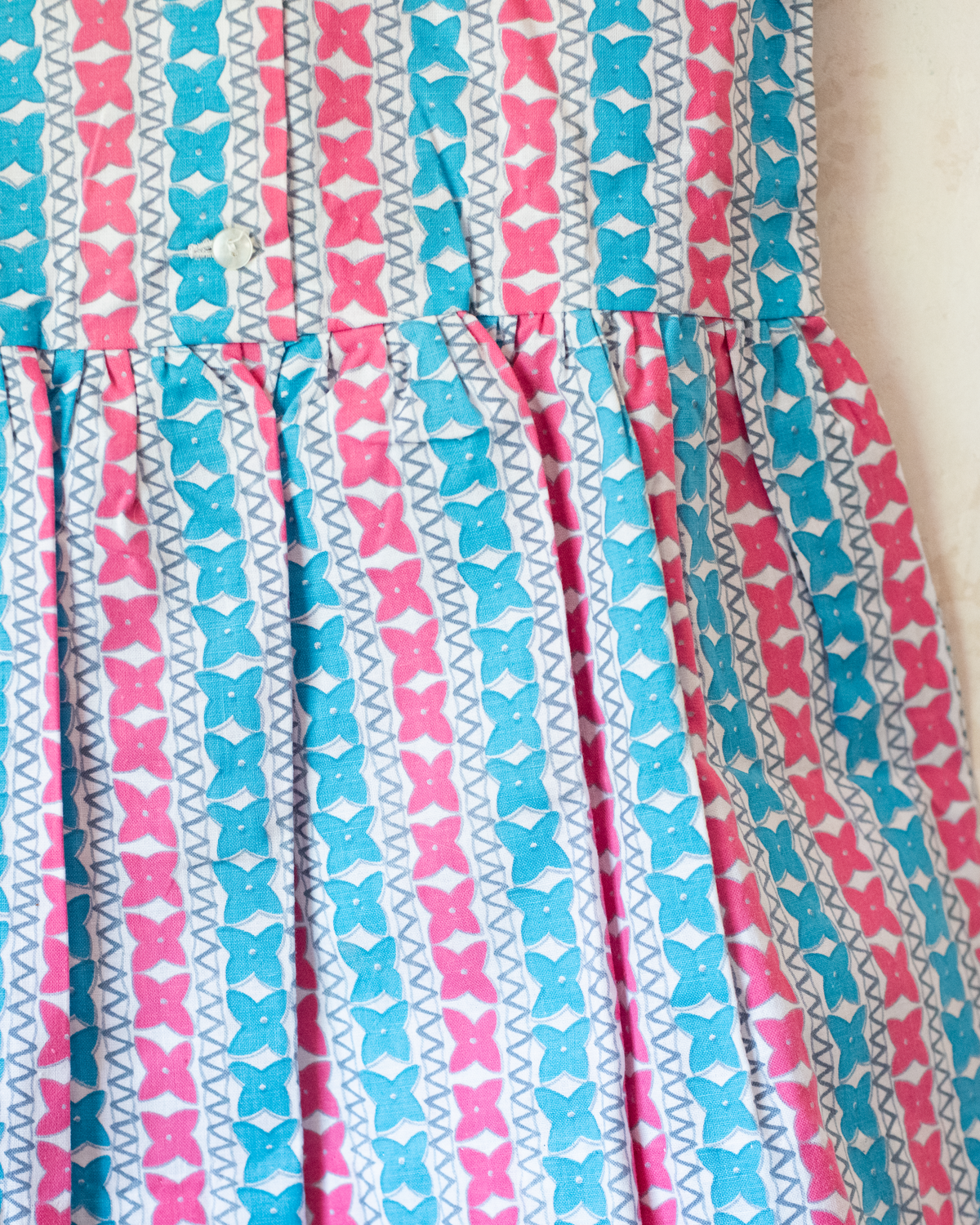 French floral dress | Deadstock from the seventies | 3-4 years