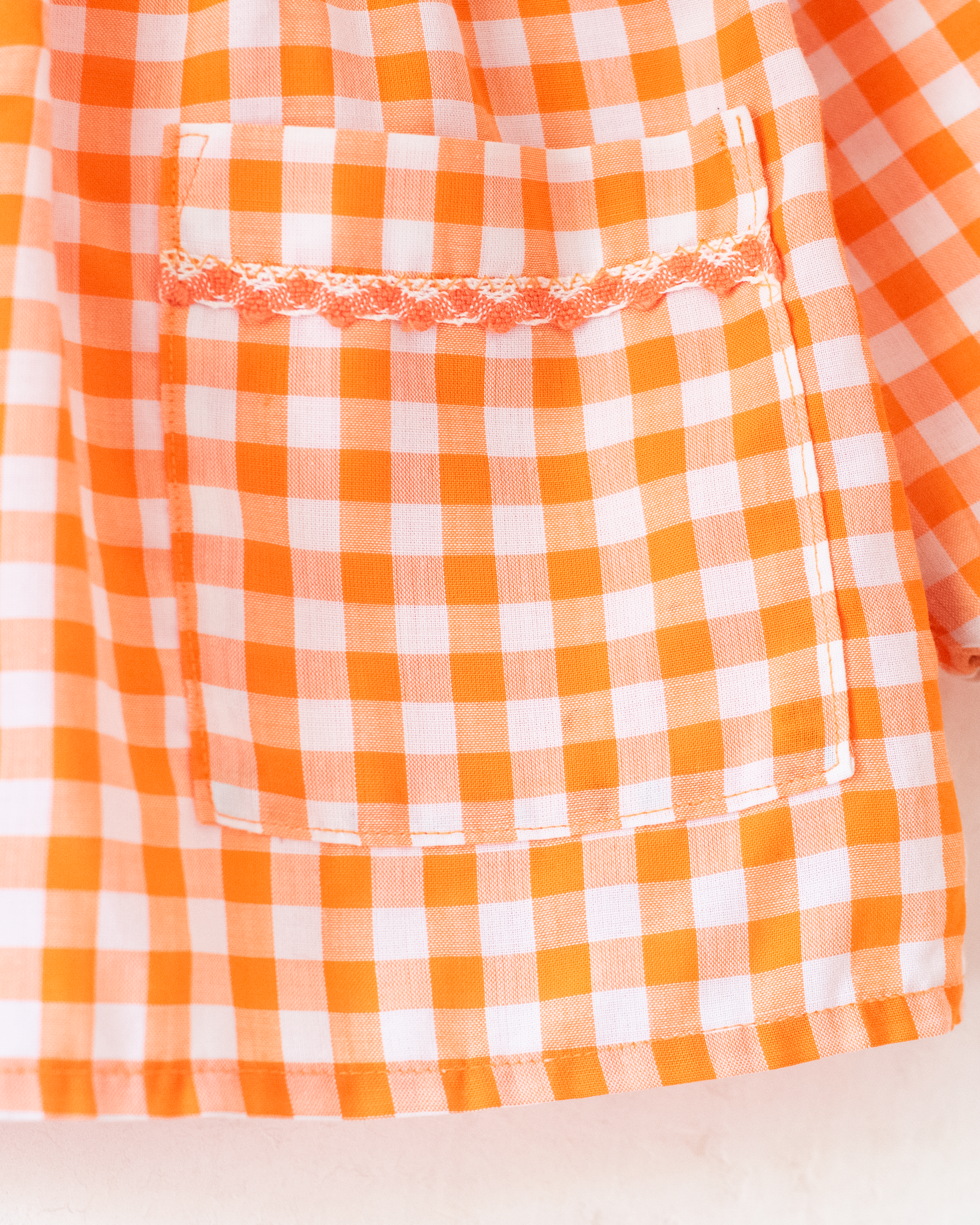 חולצה ארוכה משובצת עם רקמת דג | 12-18 חודשים