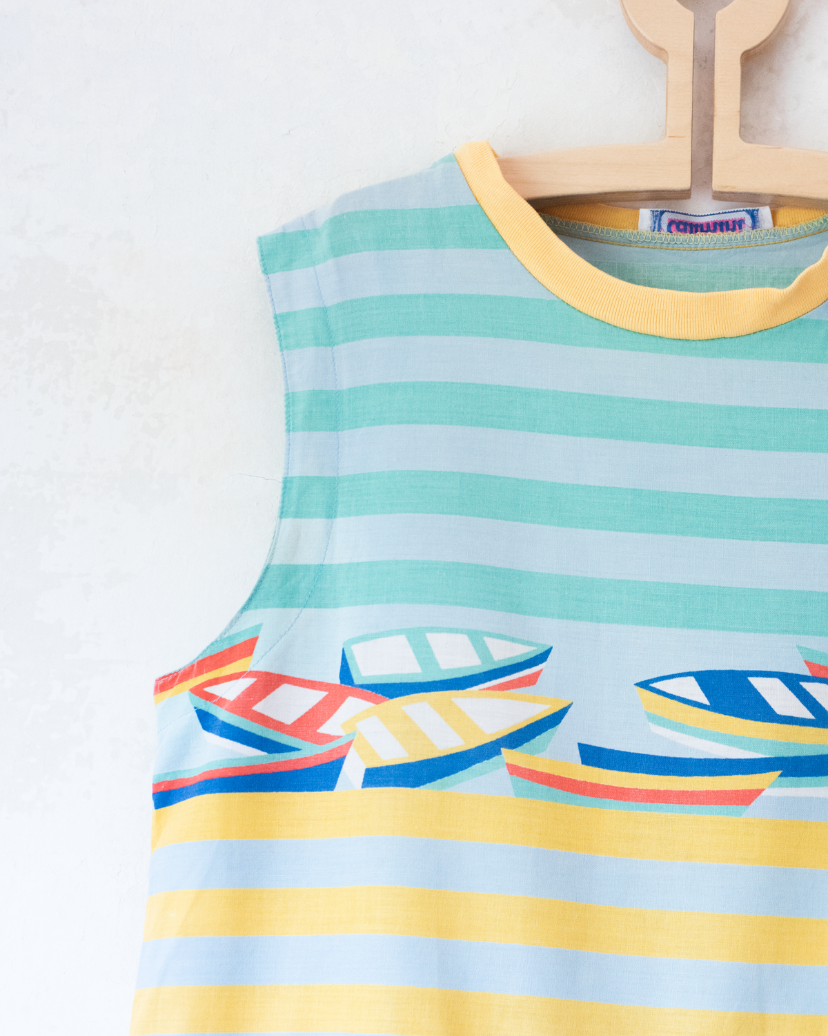 Striped dress with colorful boats | 13-14 years