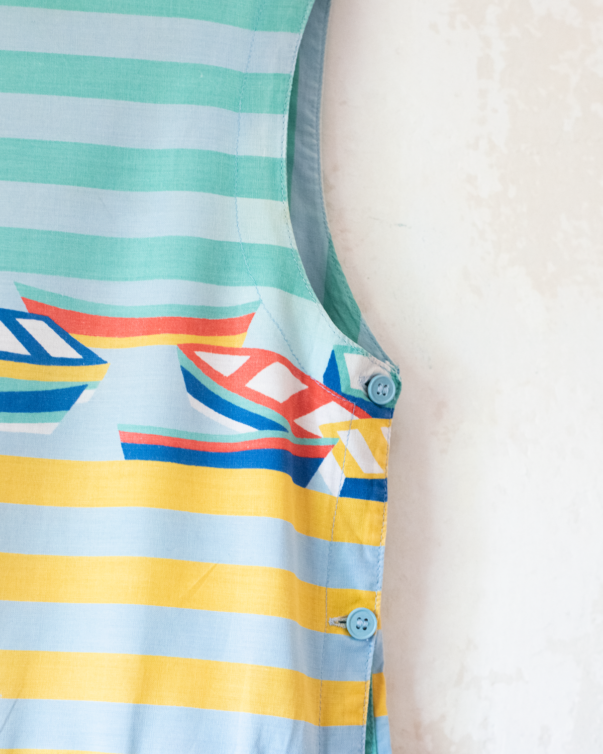 Striped dress with colorful boats | 13-14 years