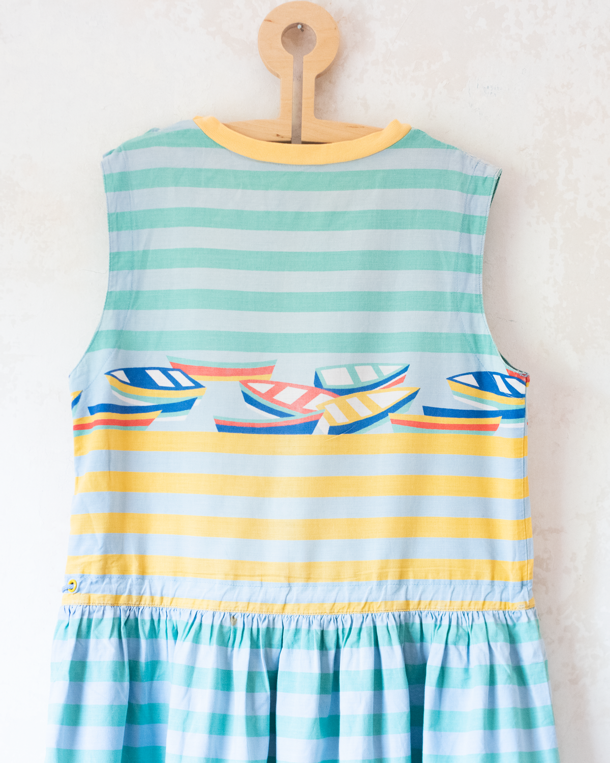 Striped dress with colorful boats | 13-14 years