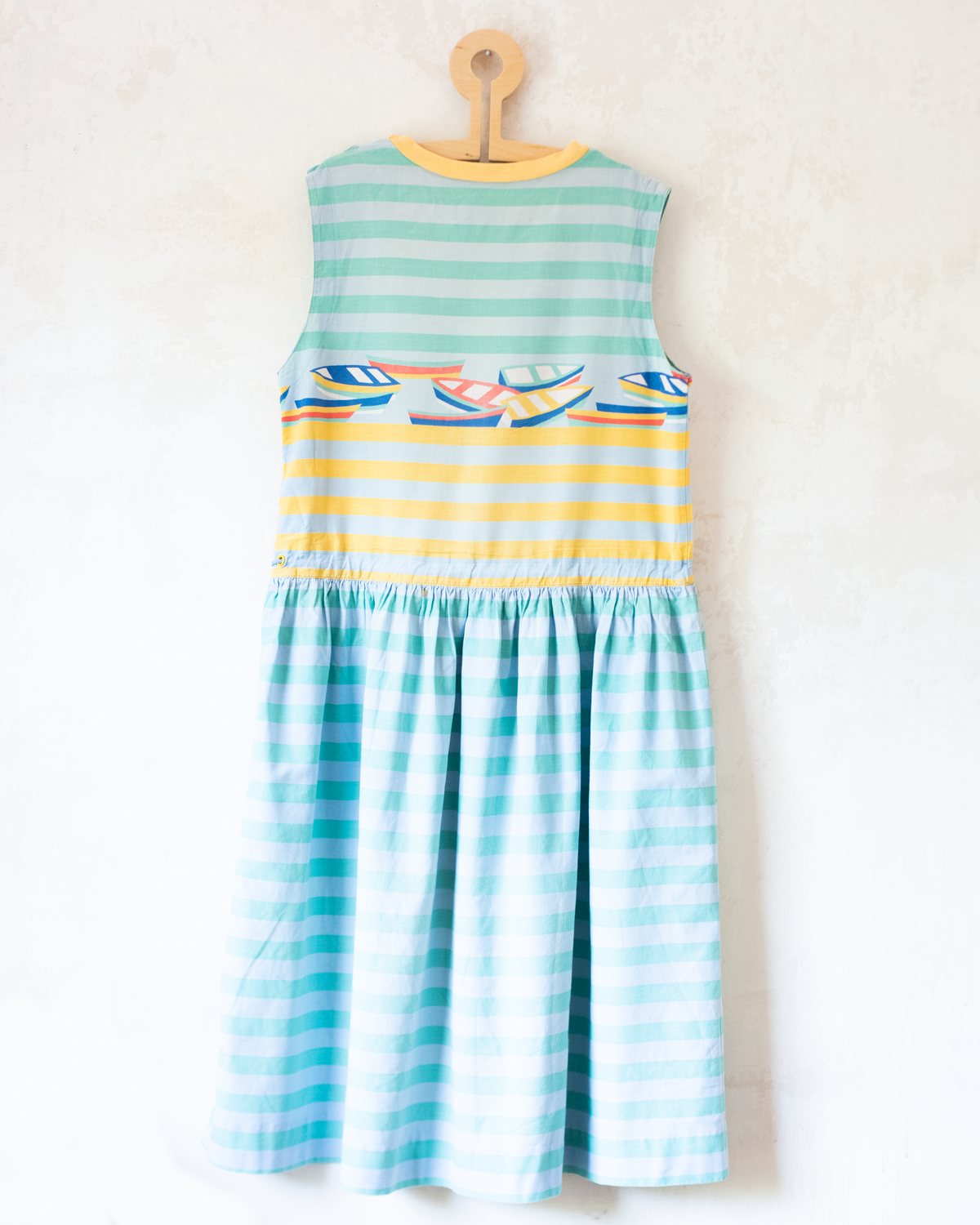 Striped dress with colorful boats | 13-14 years