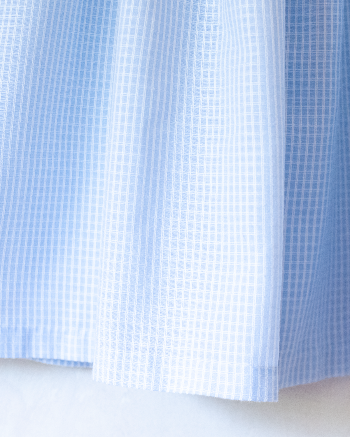 Light blue plaid dress with white lace and ribbons | 12-18 months