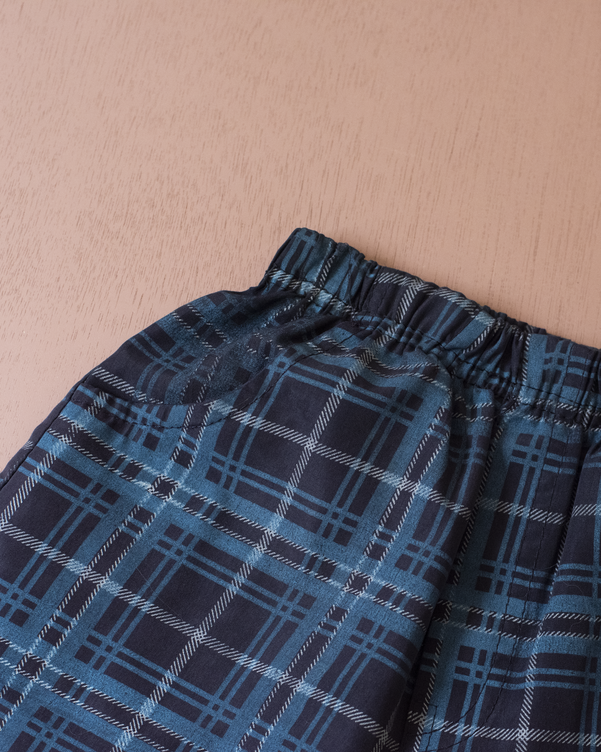 מכנסיים משובצים בגווני כחול | 2-3 שנים