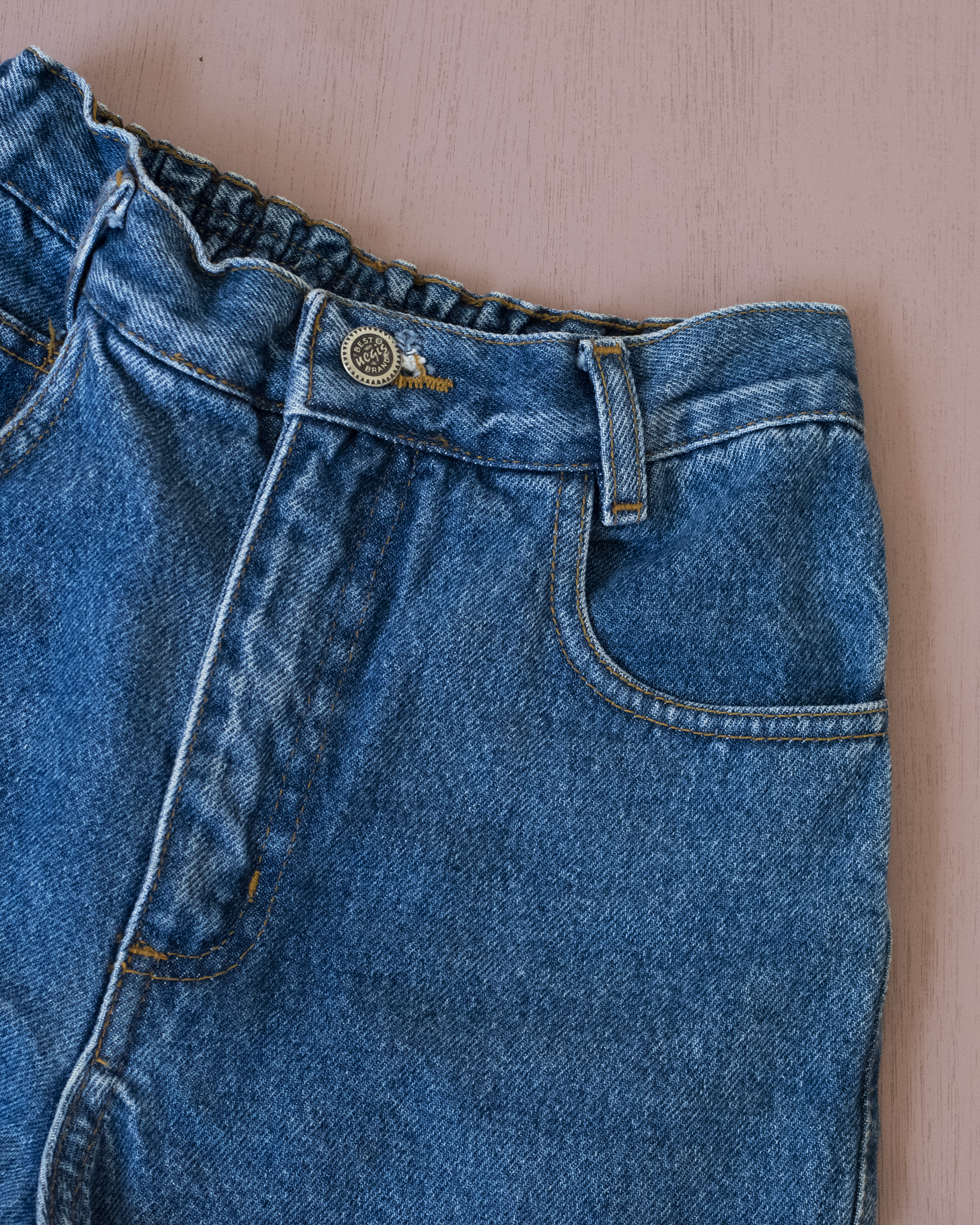 ג׳ינס מתוק עם ירחים רקומים | 9-10 שנים