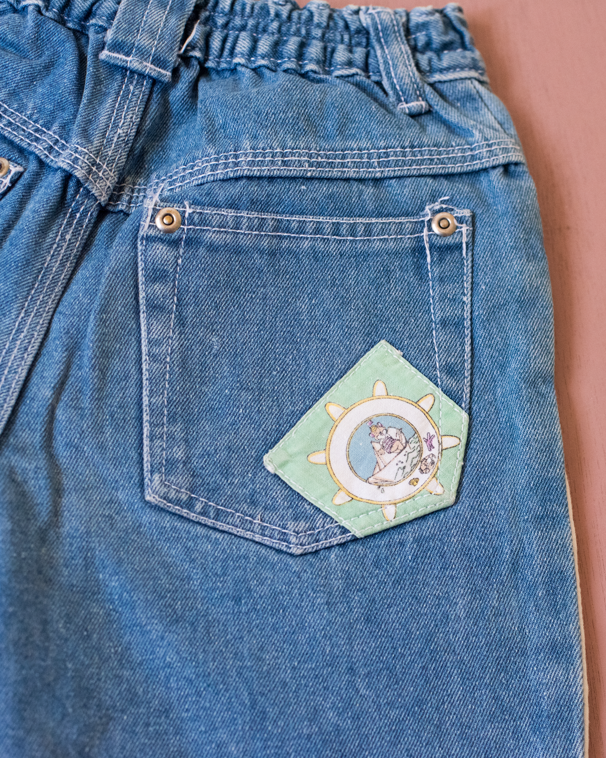 Bermuda jeans with summer patch | 4-5 years