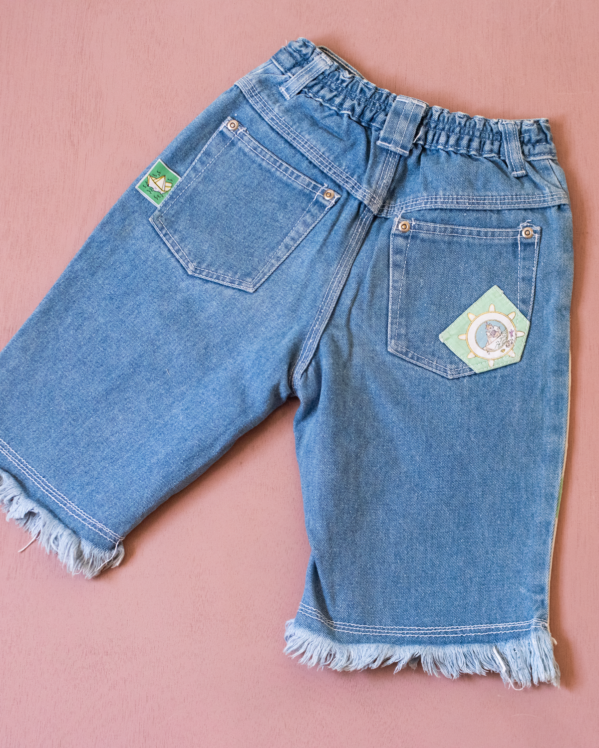 Bermuda jeans with summer patch | 4-5 years