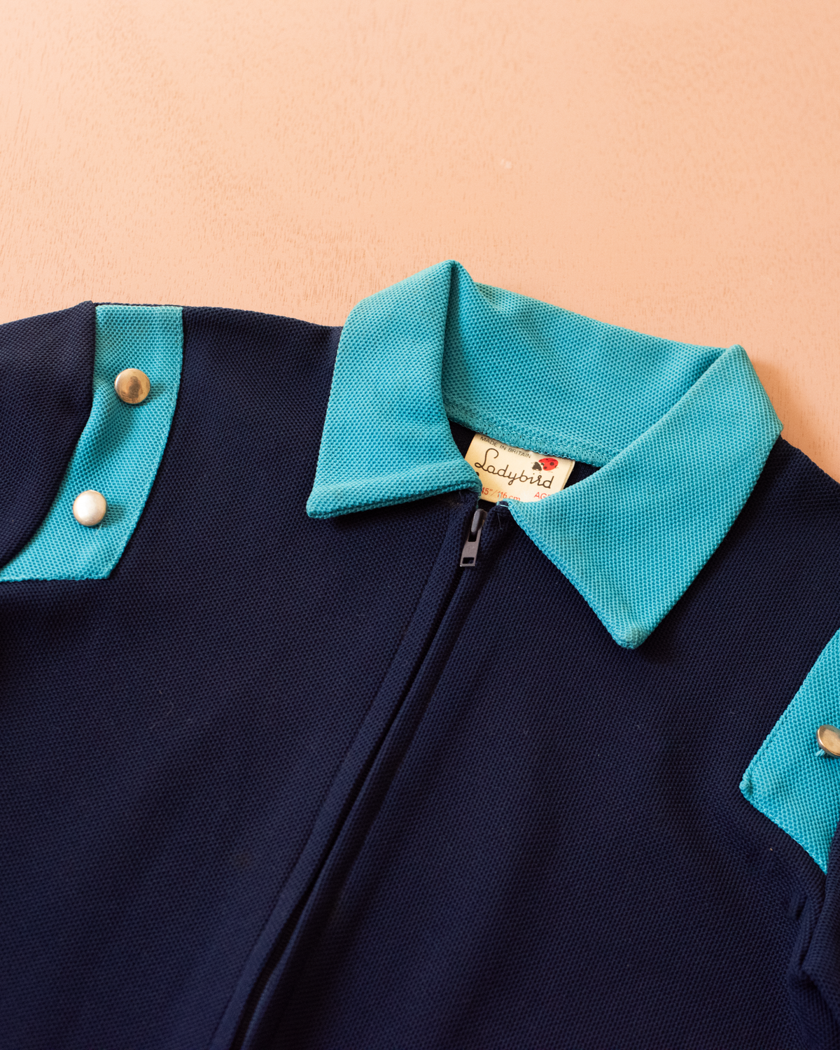 Blue shirt with a collar from the sixties | 5-6 years