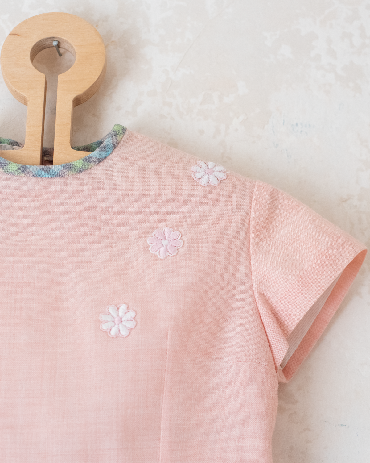 Pink dress with plaid fleece | 18-24 months
