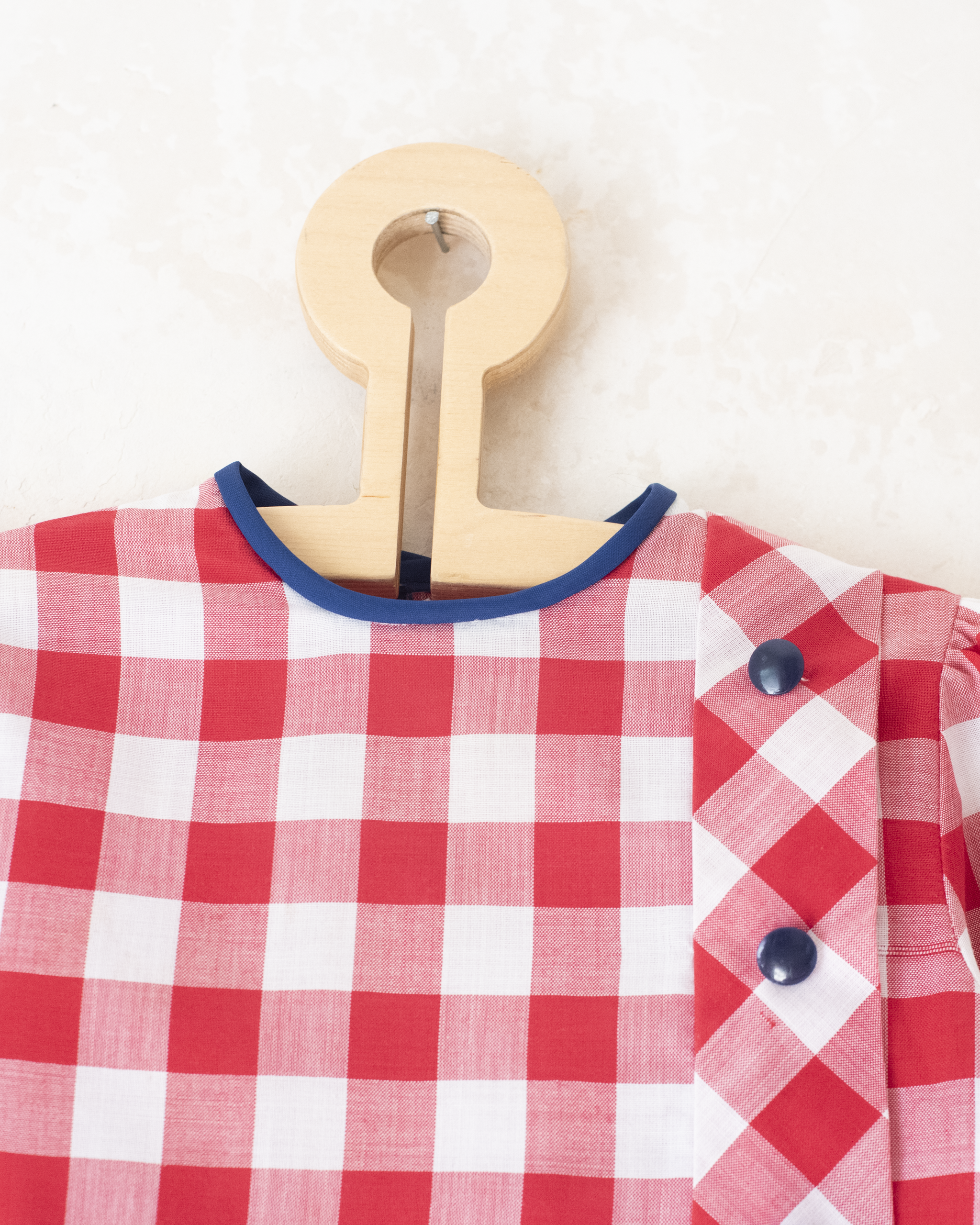 טוניקה משובצת כיס לב ופרח | 2-3 שנים