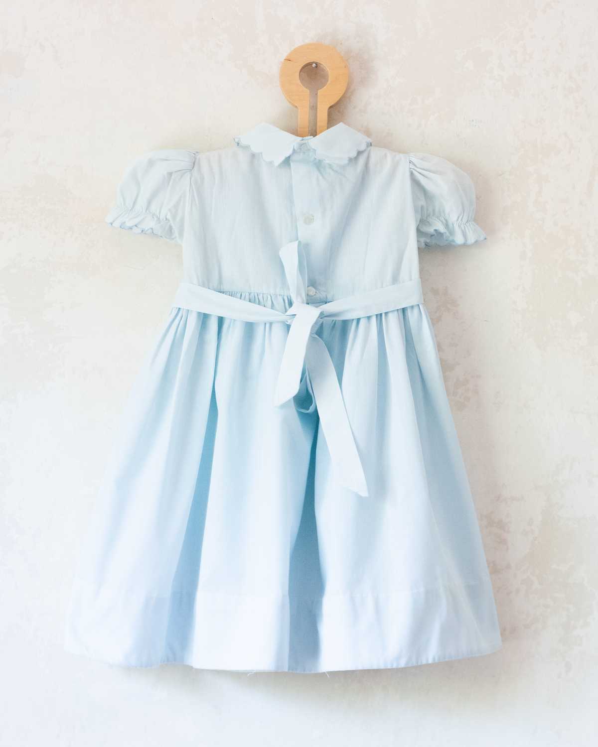 Light blue dress with gathered embroidery | 18-24 months