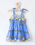 שמלת פרובנס כחולה פרחונית | 2-3 שנים