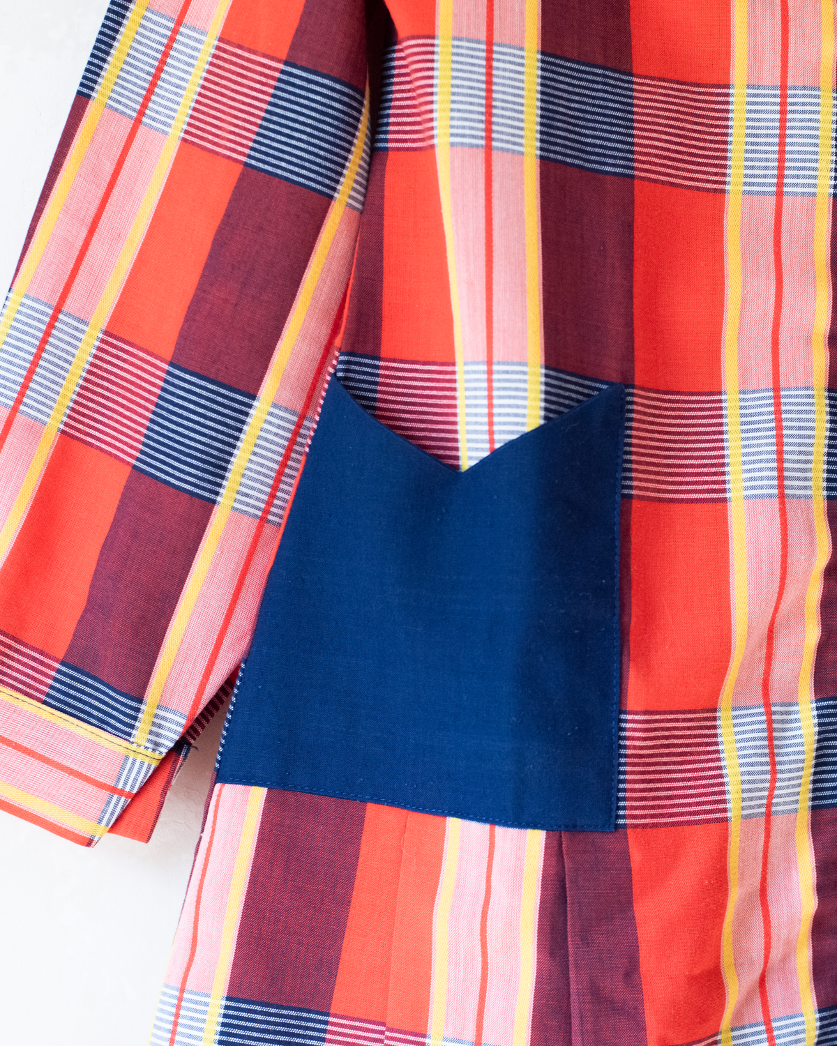 Red plaid dress from the seventies | 7-8 years