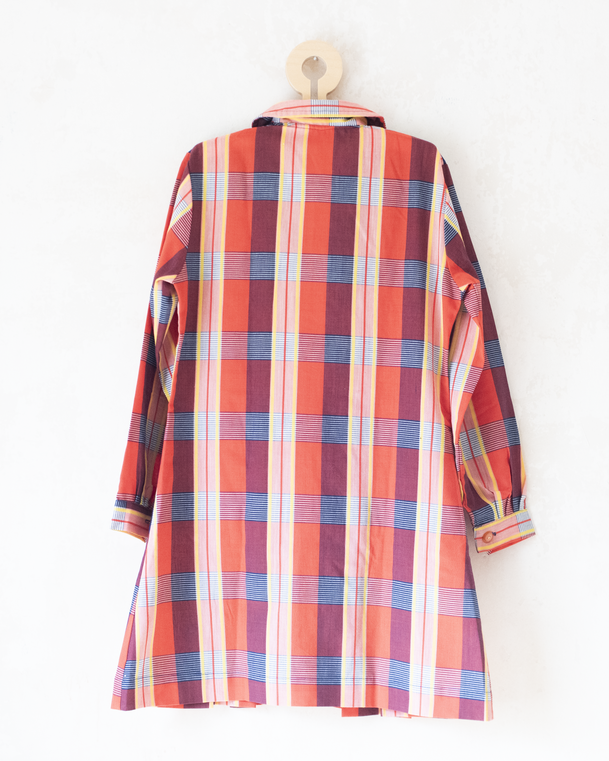 שמלה משובצת אדומה מהסבנטיז | 7-8 שנים