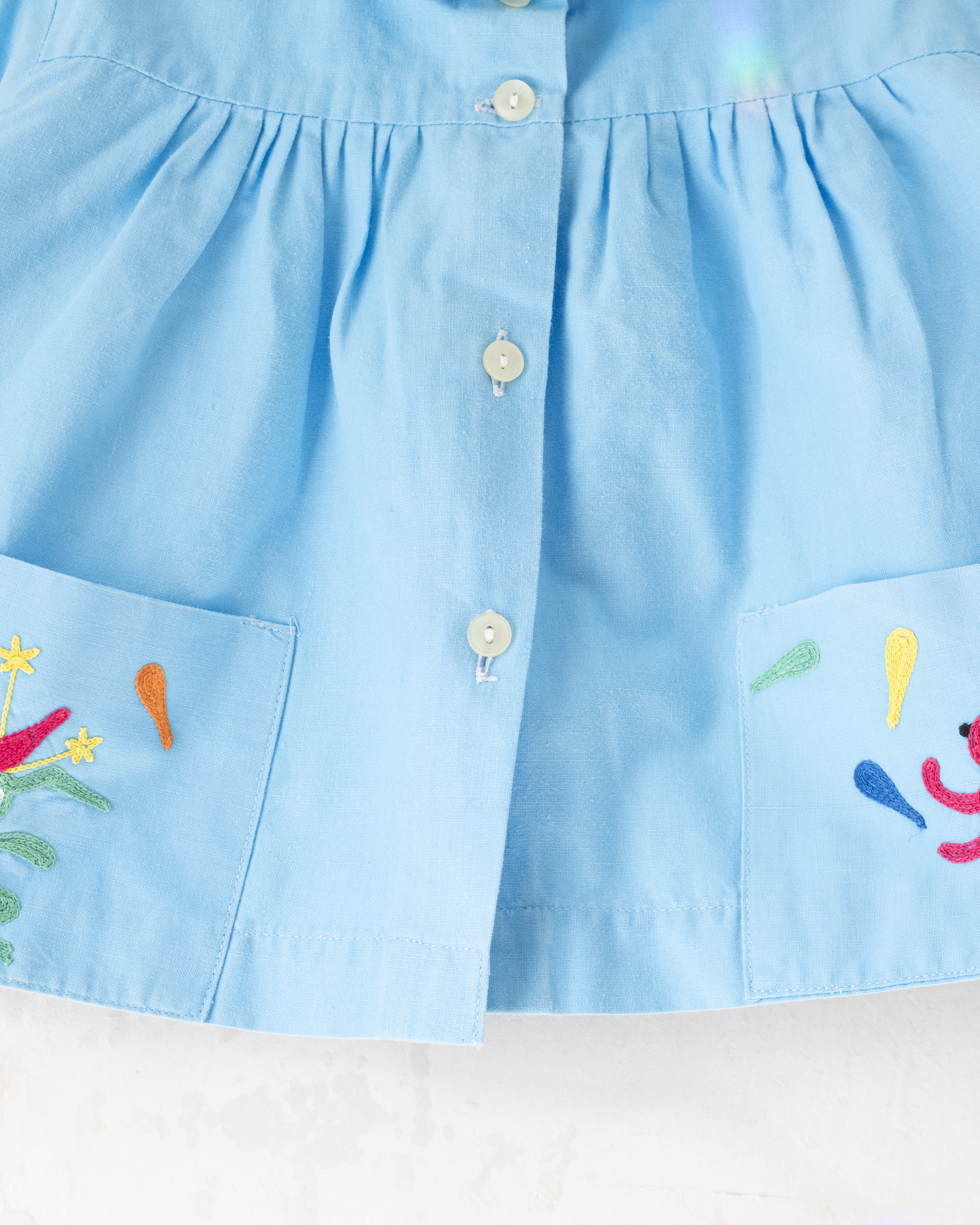 חולצה צרפתית עם רקמות ארנבים להטוטנים | 2-3 שנים