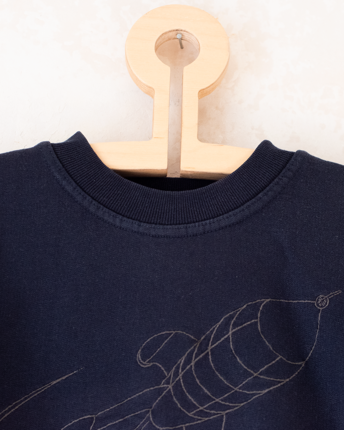 Blue sweatshirt with Tintin in space | 5-6 years