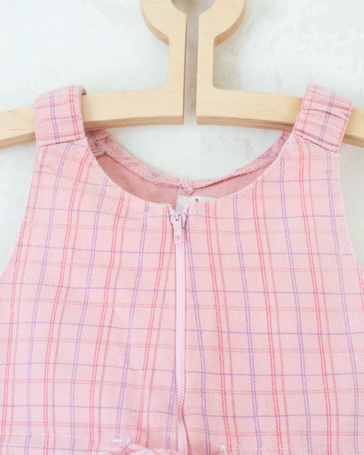 Pink checkered overalls | 4-5 years