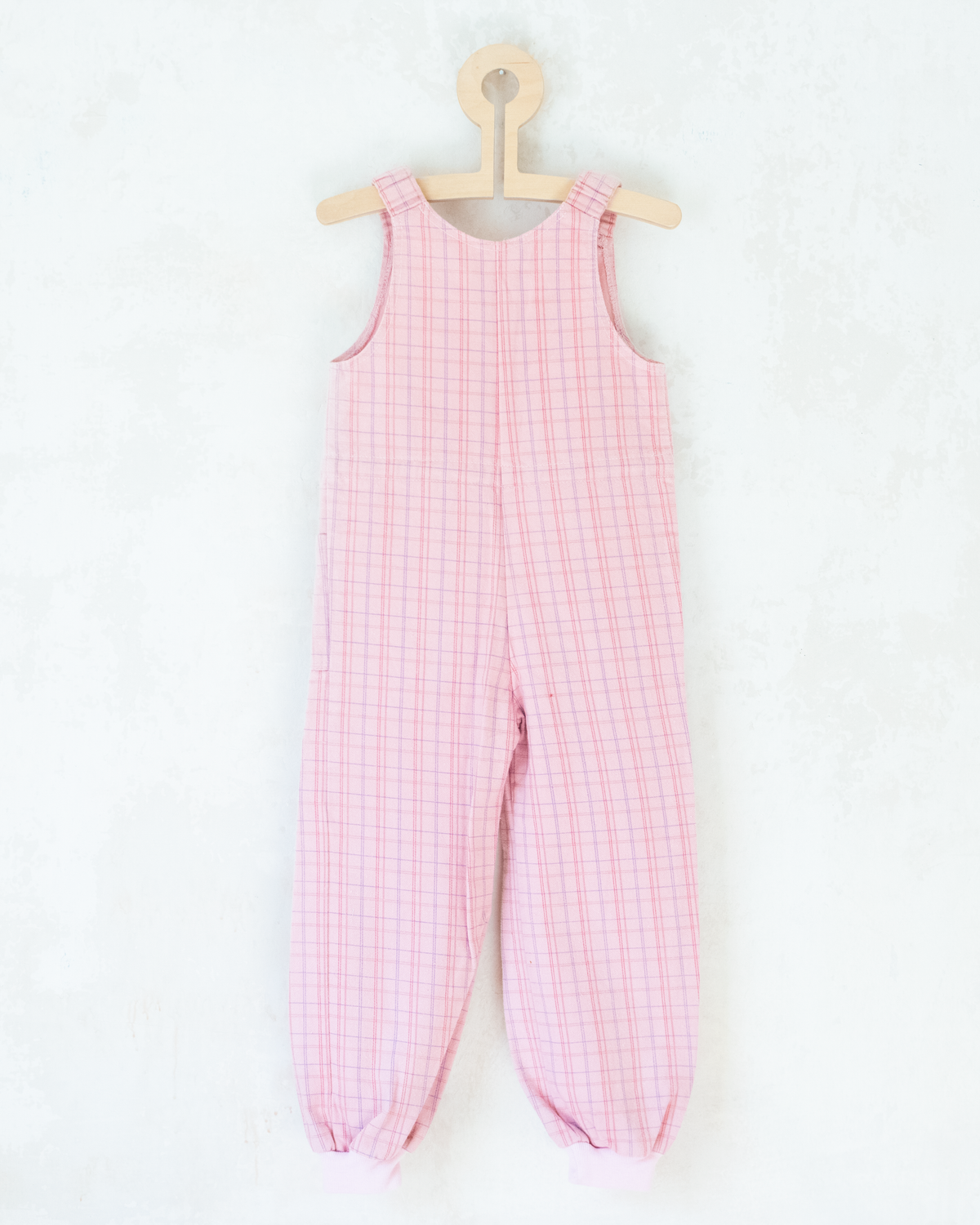 Pink checkered overalls | 4-5 years