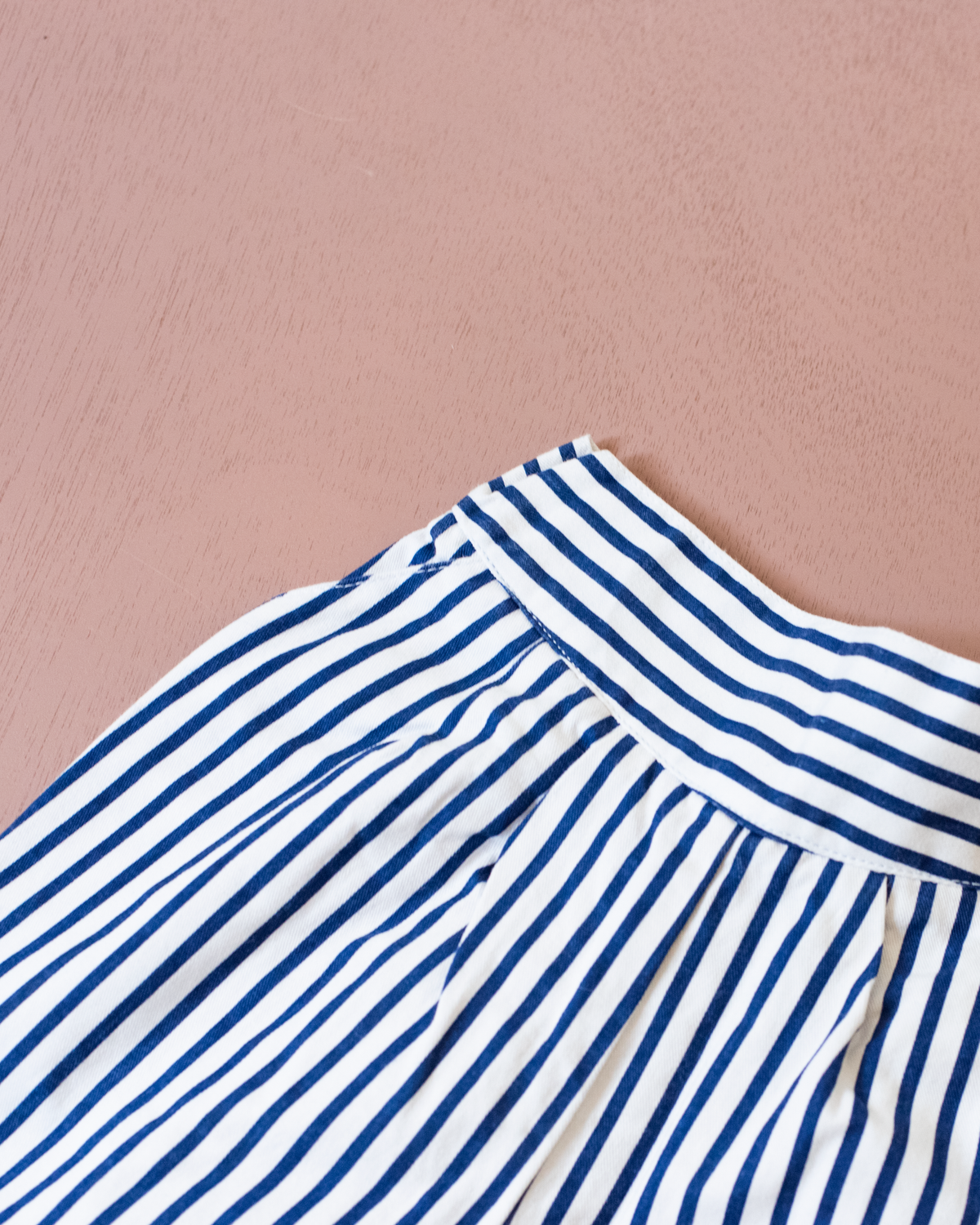 White Bermuda Shorts with Blue Stripes | 5-6 Years