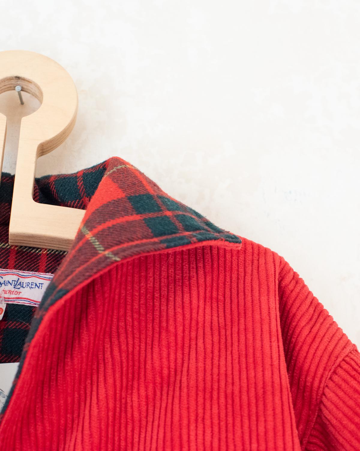 Red corduroy coat from Yves Saint Laurent | 10-11 years