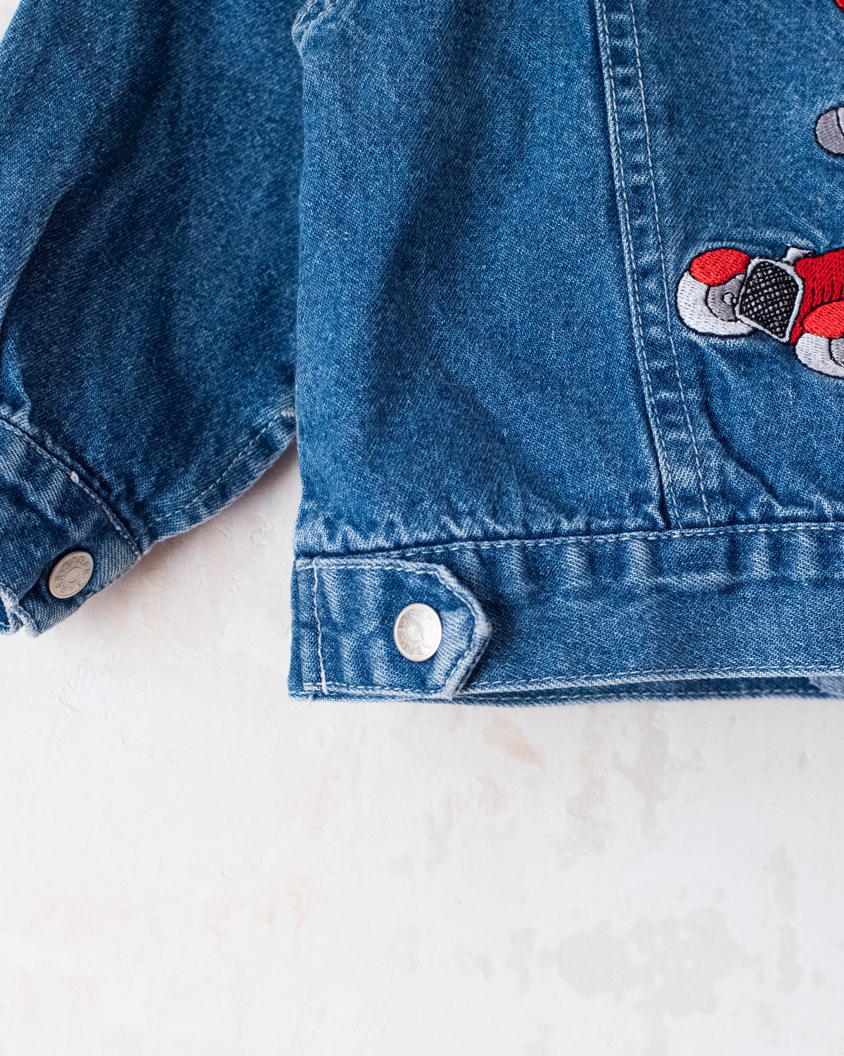 Jean jacket with Babar the King embroidery | 2-3 years