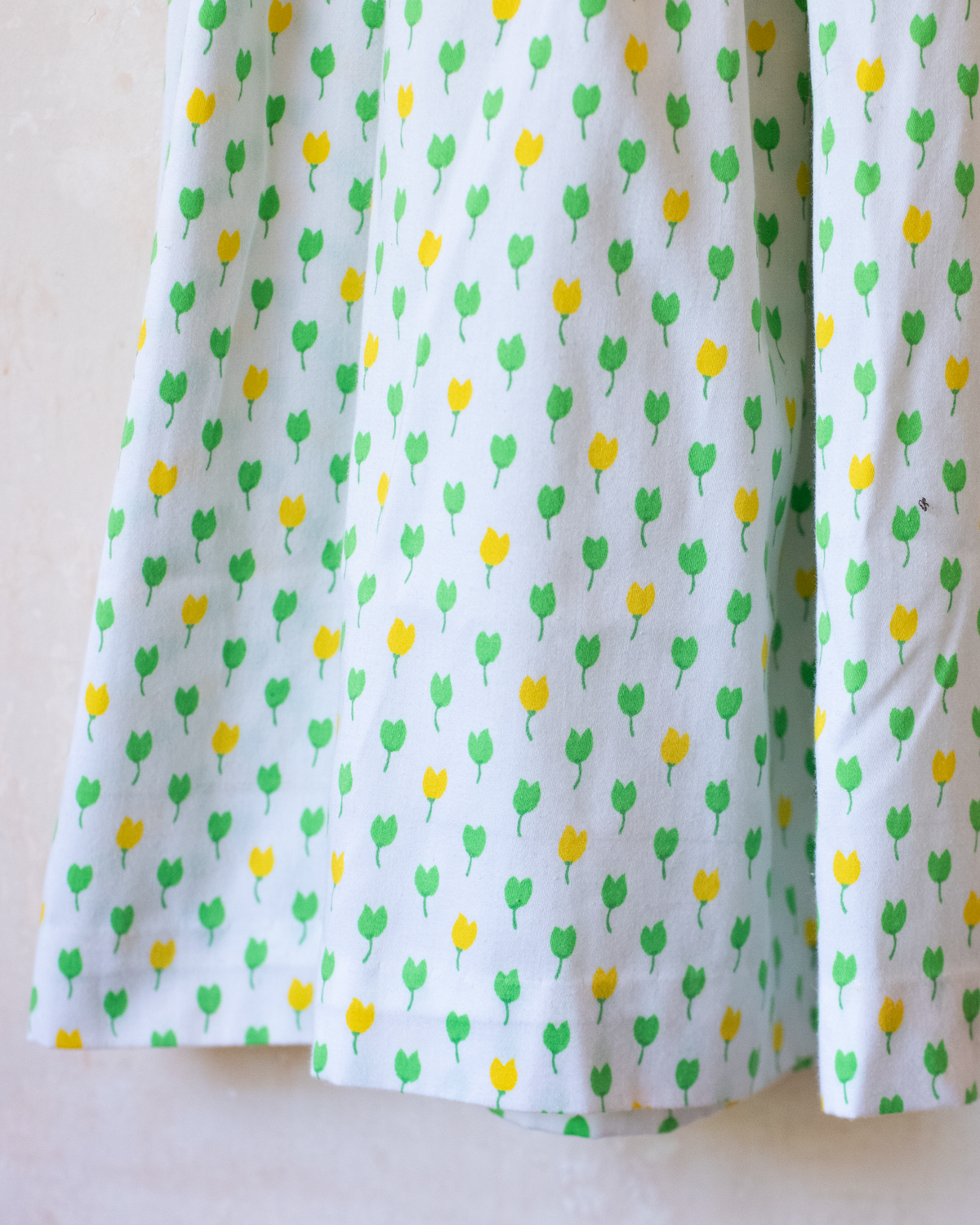 Maxi dress with tulips | Spanish deadstock | 6-7 years