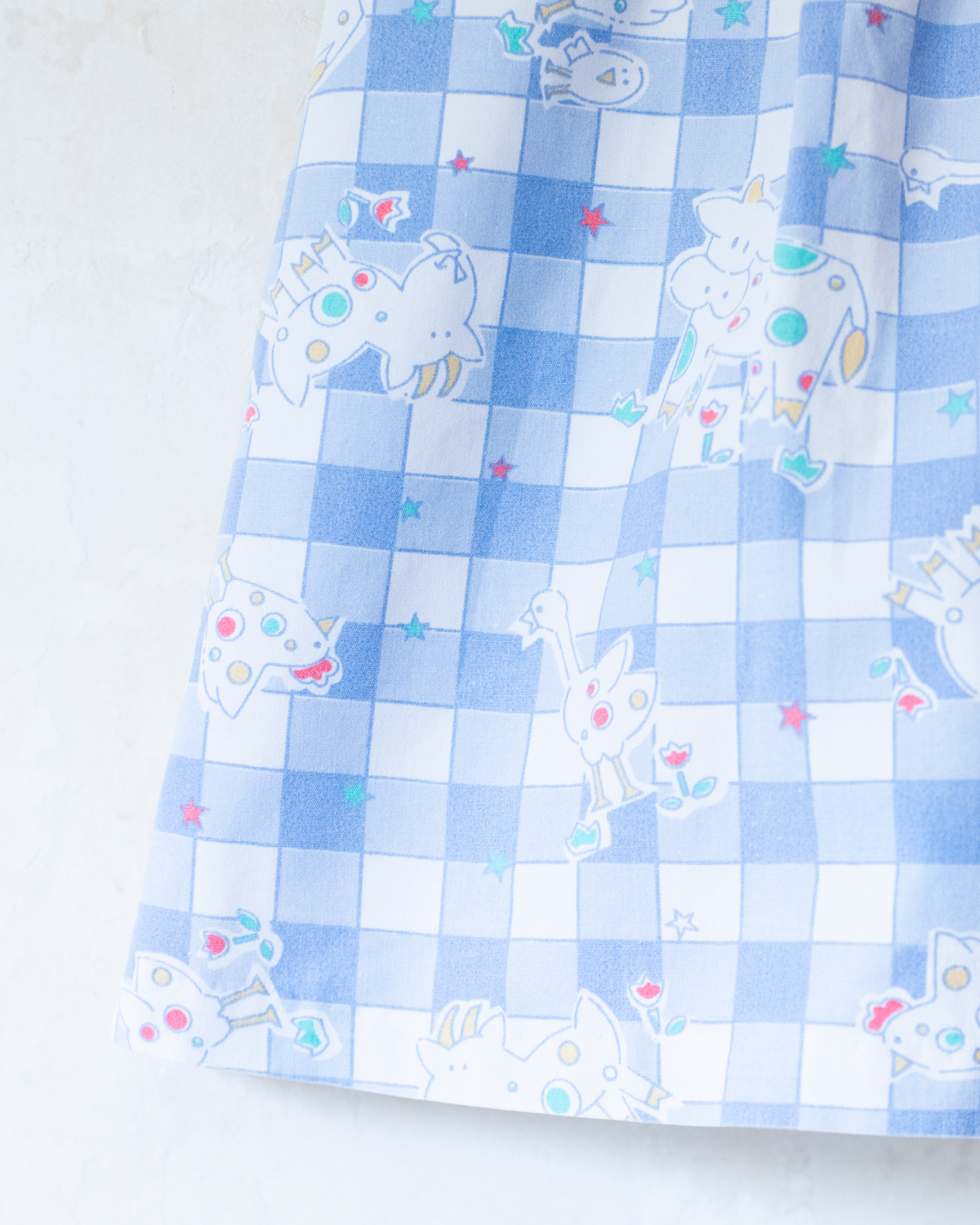 Plaid dress with goats and cows | 9-12 months