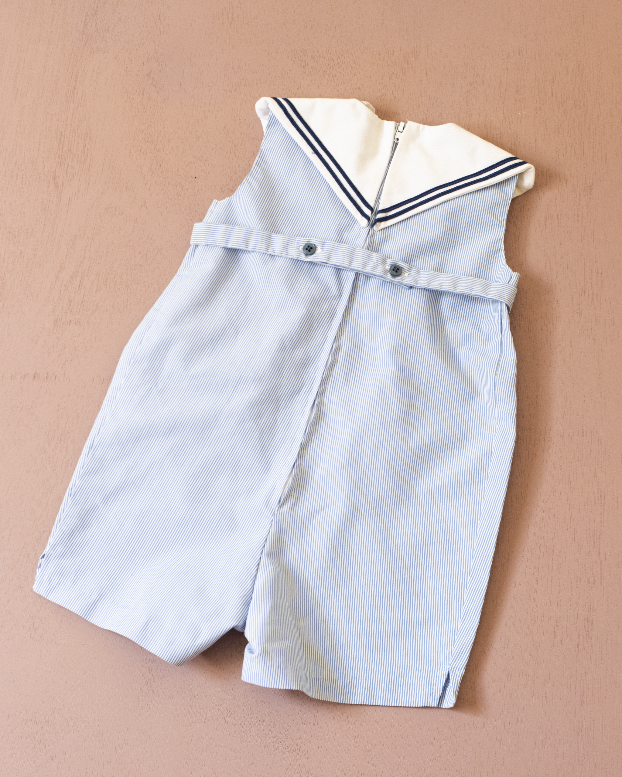 אוברול ימאים עם עוגן רקום | 3-6 חודשים