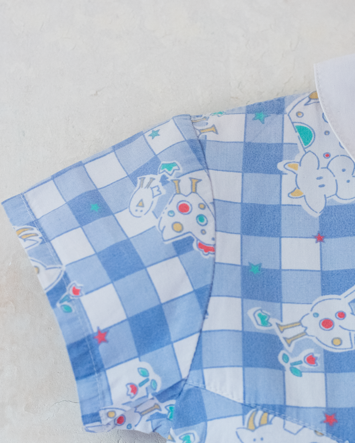 Plaid dress with goats and cows | 9-12 months