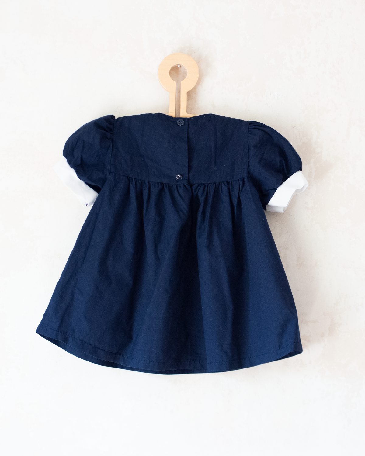 Blue dress with embroidered fish on the collar | 9-12 months